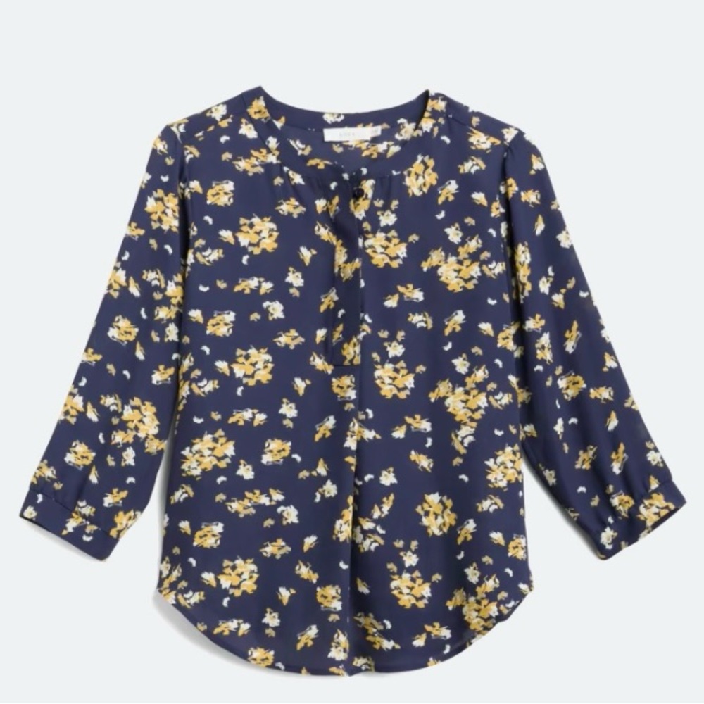 Lush Martha Button Detail Blouse